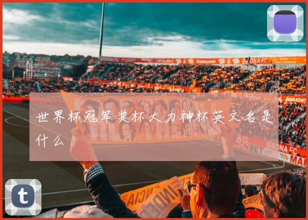 世界杯冠军奖杯大力神杯英文名是什么